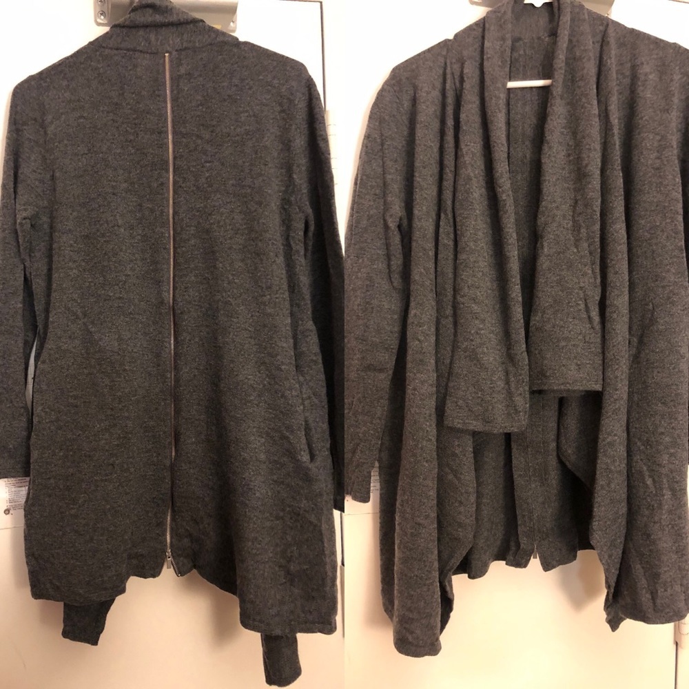 The Kooples Cashmere‎ Merino Wool Cardigan Zip Back - Picture 3 of 7